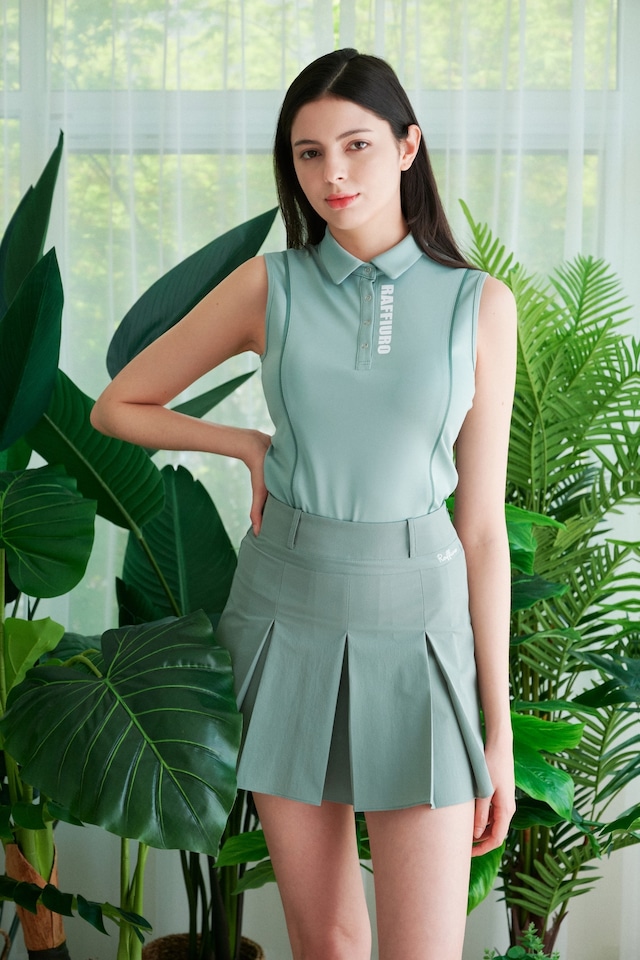 (Set販売) /Coloring Sleeveless Mint /Inverte Pleat Skirt Mint