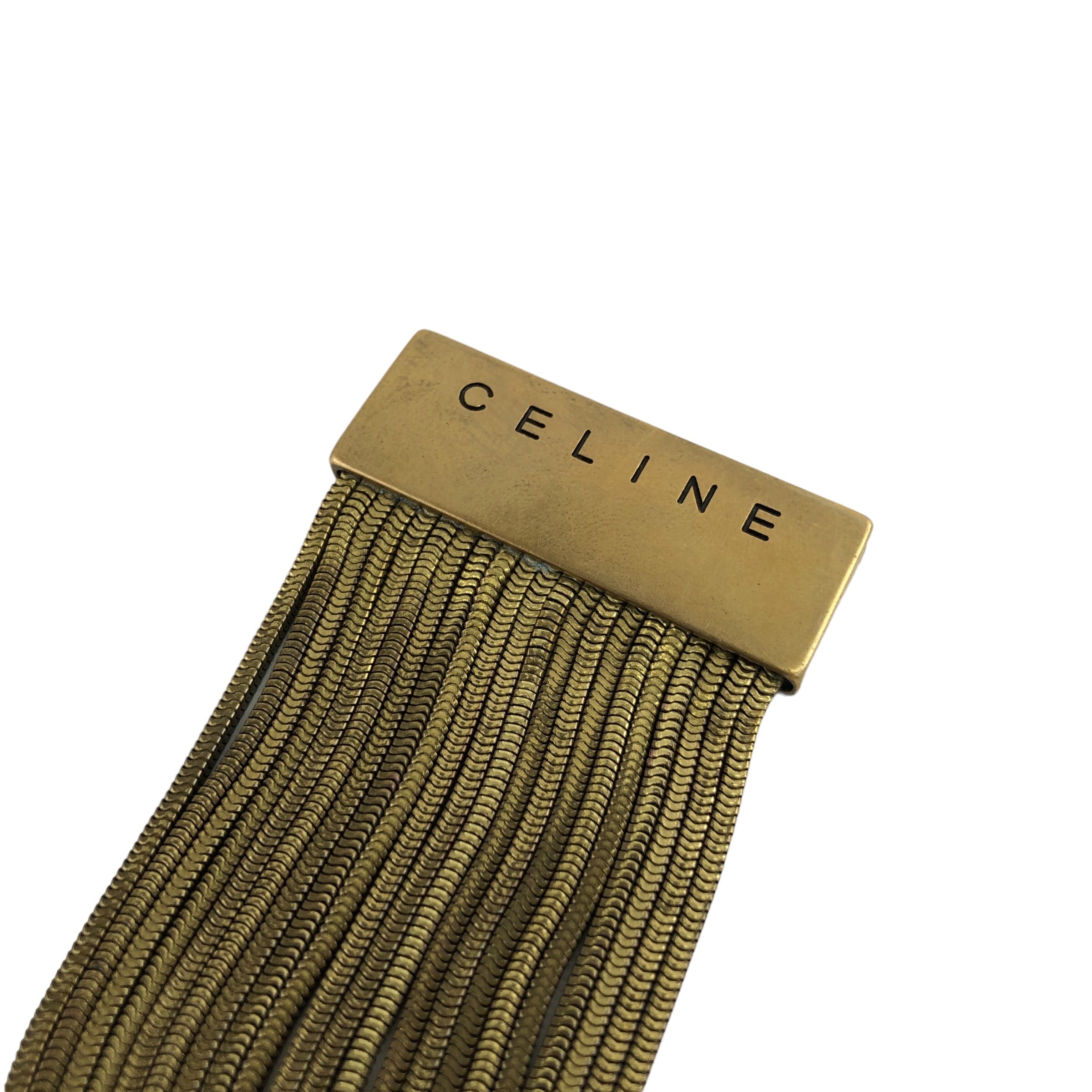 CELINE セリーヌ ブランドロゴ ブレスレット ゴールド vintage