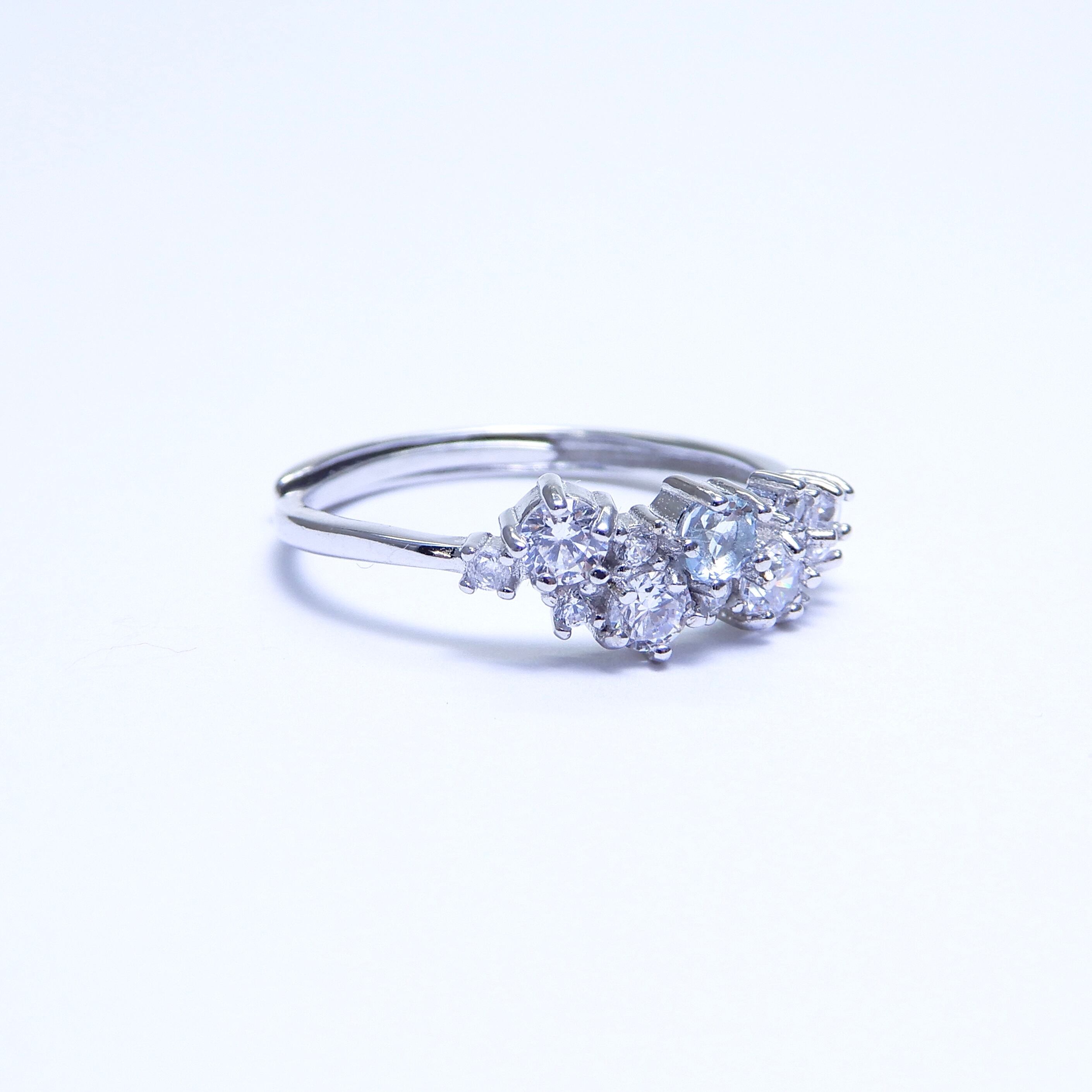 リースRing♦︎アクアマリン♦︎WGカラー《0080》