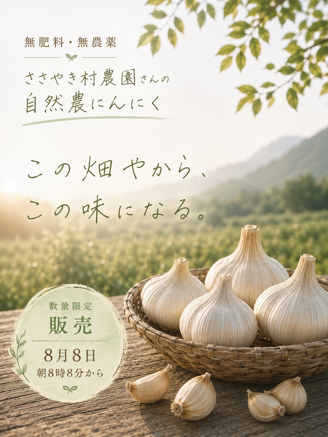 自然農 にんにく　500グラム