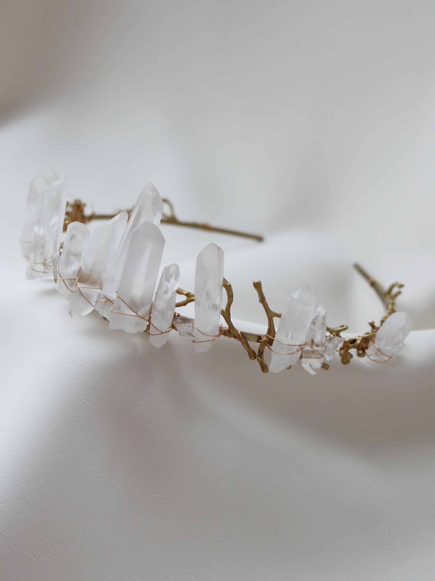 u.couture 水晶ティアラ　水晶クラウン ティアラ u.couture u.couture 水晶クラウン シルバー ウェディング