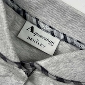 Aquascutum GOLF for BENTLEY アクアスキュータム ゴルフ ワンポイント 比翼 半袖 ポロシャツ XS/ライトグレー レディース コラボ