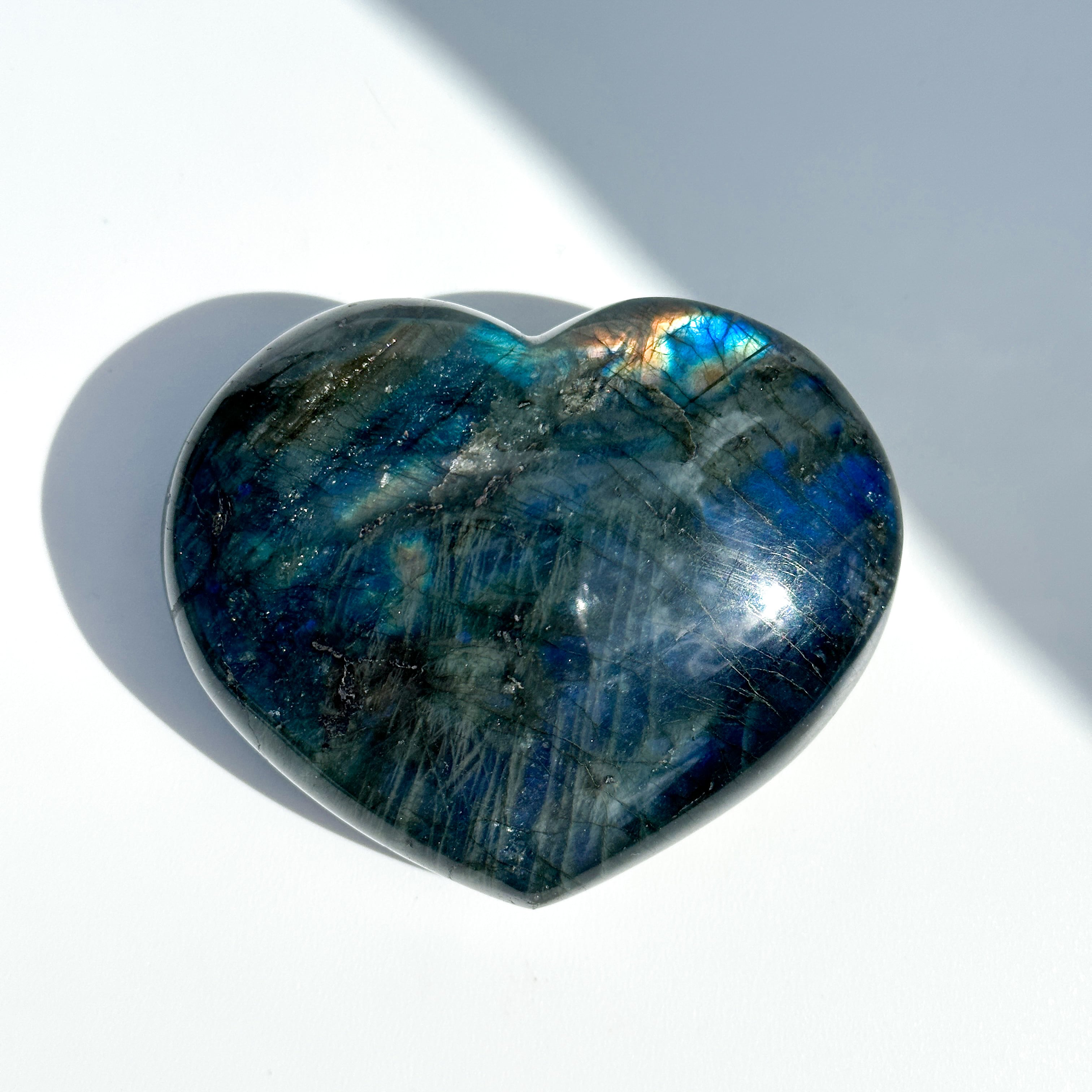 Big♡ラブラドライト ハート 01◇ Labradorite ◇天然石・鉱物