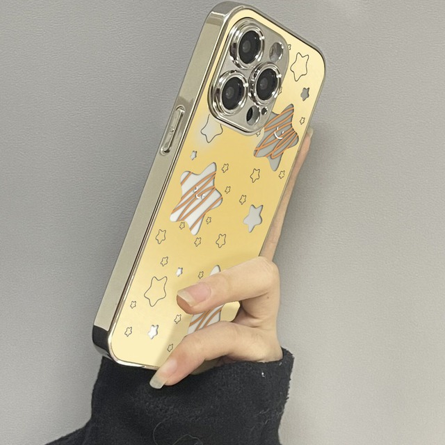 【XUANPUシリーズ】★携帯ケース★ アイホンケース 星柄 星 イエロー 黄 iPhone17 iPhone16 iPhone15 iPhone14 iPhone13 12/11/X