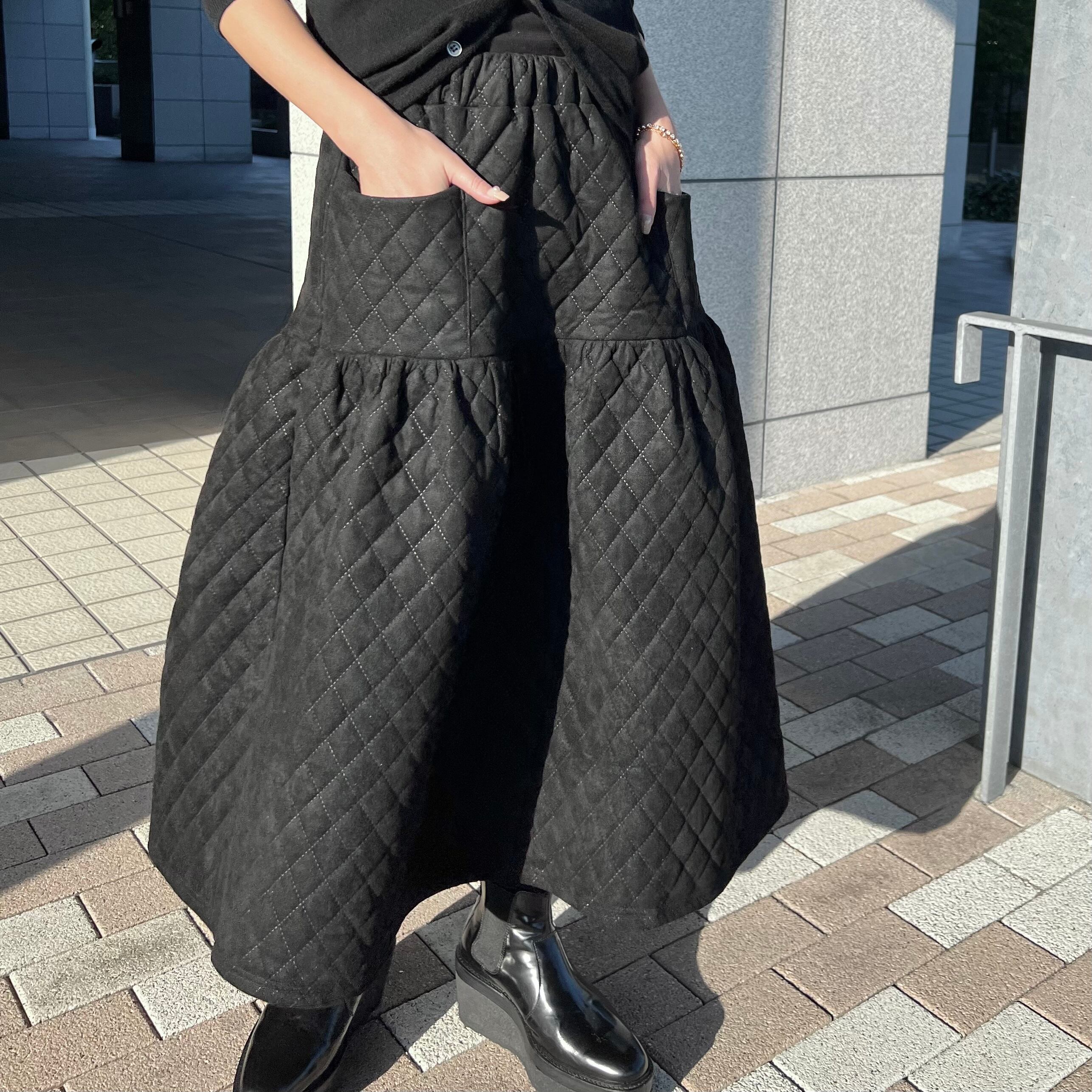 original【即納】キルティングフレアスカート | showme