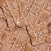 90s ビキニタグ reyn spooner ハワイ製 レインスプーナー 総柄 長袖 アロハシャツ S/ベージュ系 メンズ ビンテージ