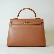 HERMES エルメス ケリー 32 ヴォーエプソン 2WAYハンドバッグ ゴールド ゴールド金具 〇Z:1996年
