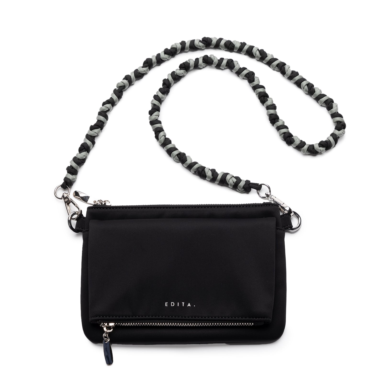 en. ミニマルフラップ ポケット ショルダーバッグ [edt-180