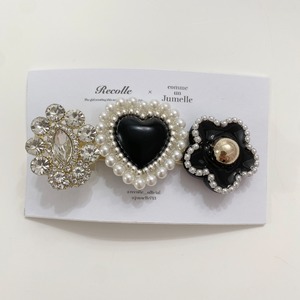 【Recolle × Jumelle】medium hair clip ＊ black