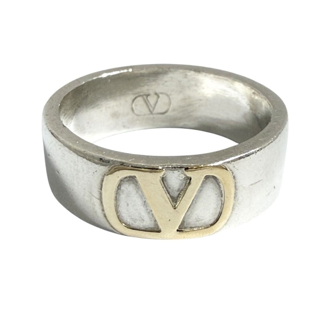 ヴァレンティノ メンズ レディース コンビリング 13号 Vロゴ 指輪