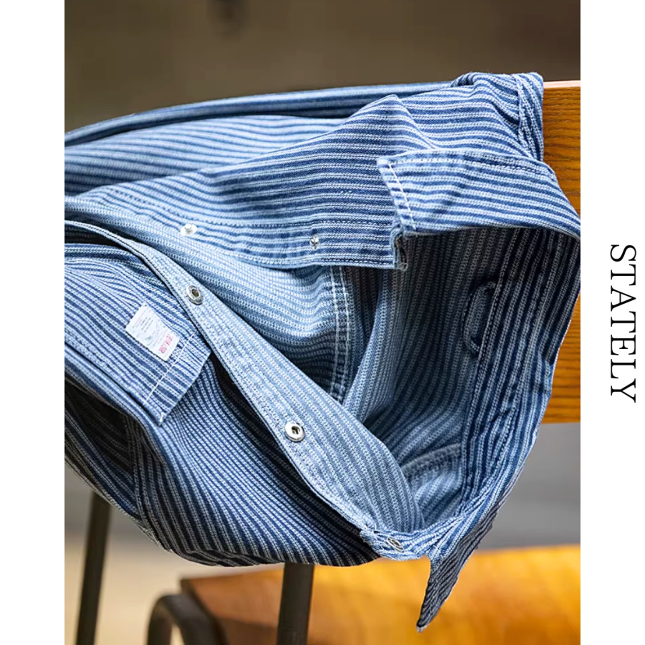 Stripe Texture ルーズShirt _T107・画像4