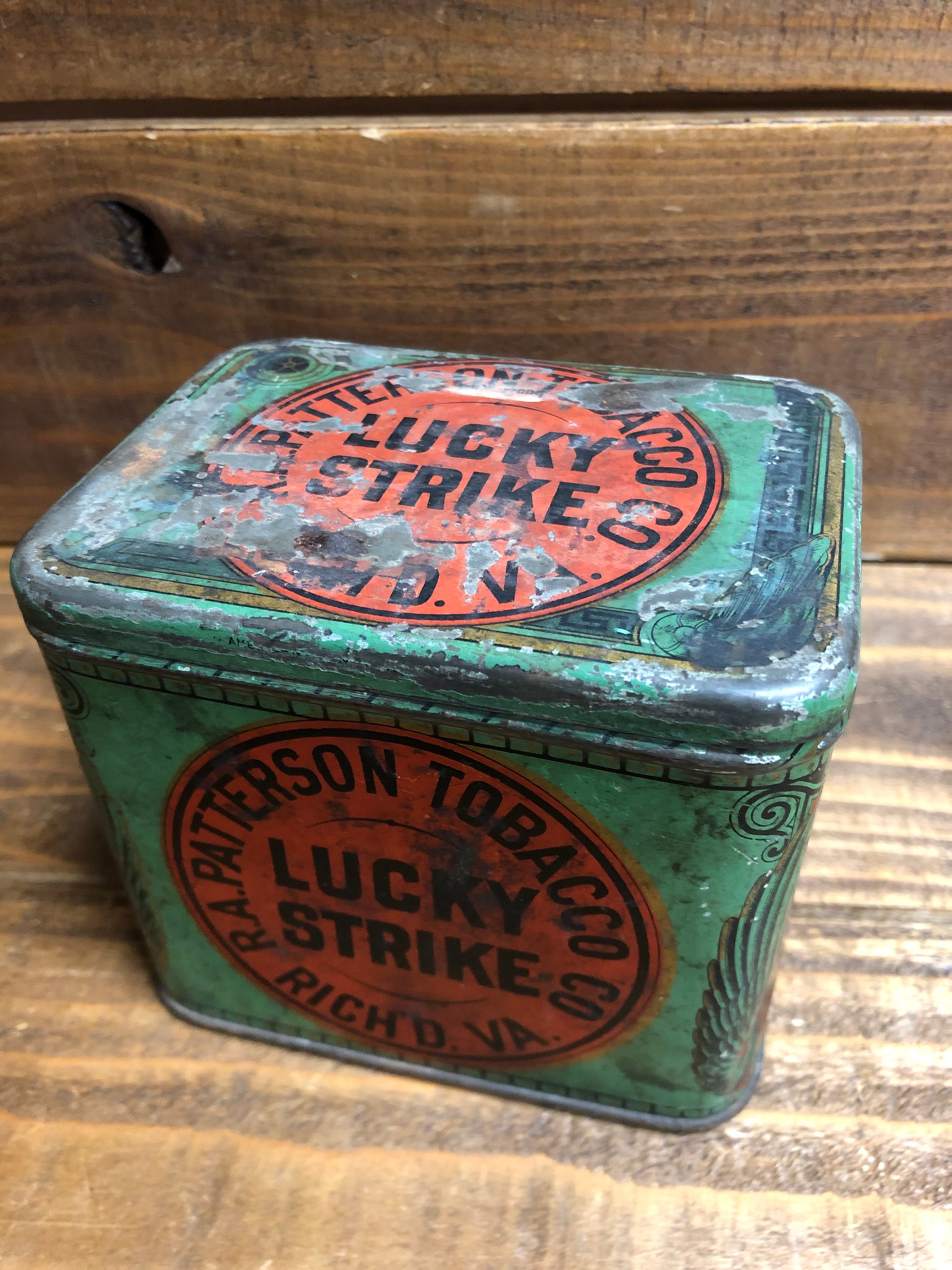 VINTAGE CAN BOX''LUCKY STRIKE''TOBACCO(B)/ラッキーストライク