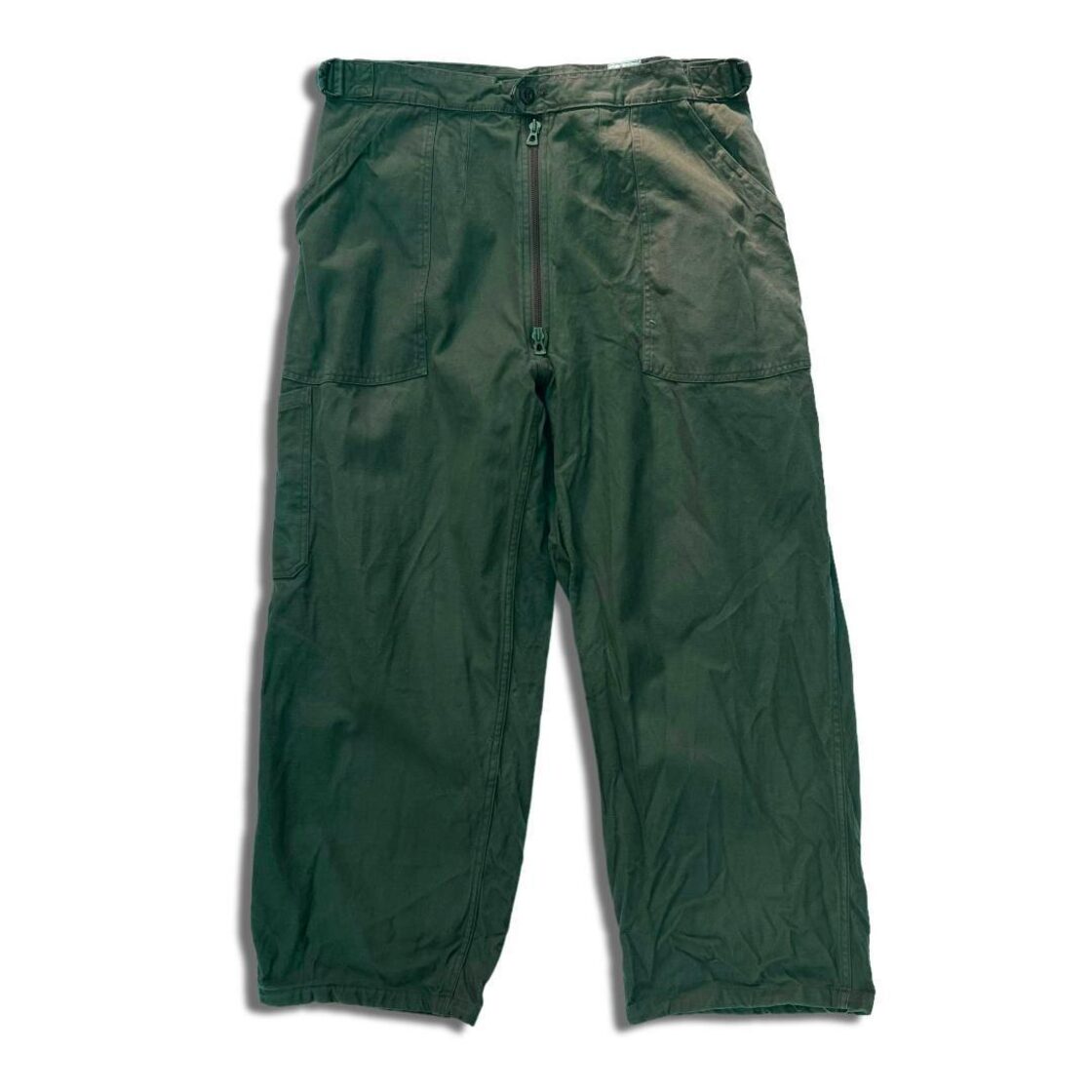 70s フランス空軍 メカニックパンツ 104C 実寸 36 軍パン オリーブ 
