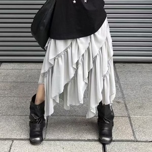 Assynmetery Tiered Skirt 503456