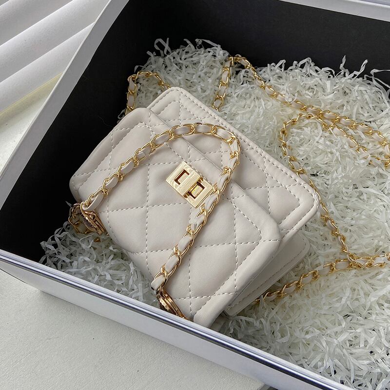 チェーン レッドスタイルミニ スクウェア メッセンジャーバッグ 手作りハンドバック73104358231