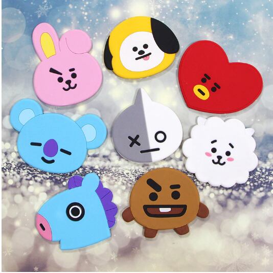 A Bt21 かわいい魔法ミラー コンパクトミラー Bts Miiediyfox K Fam51