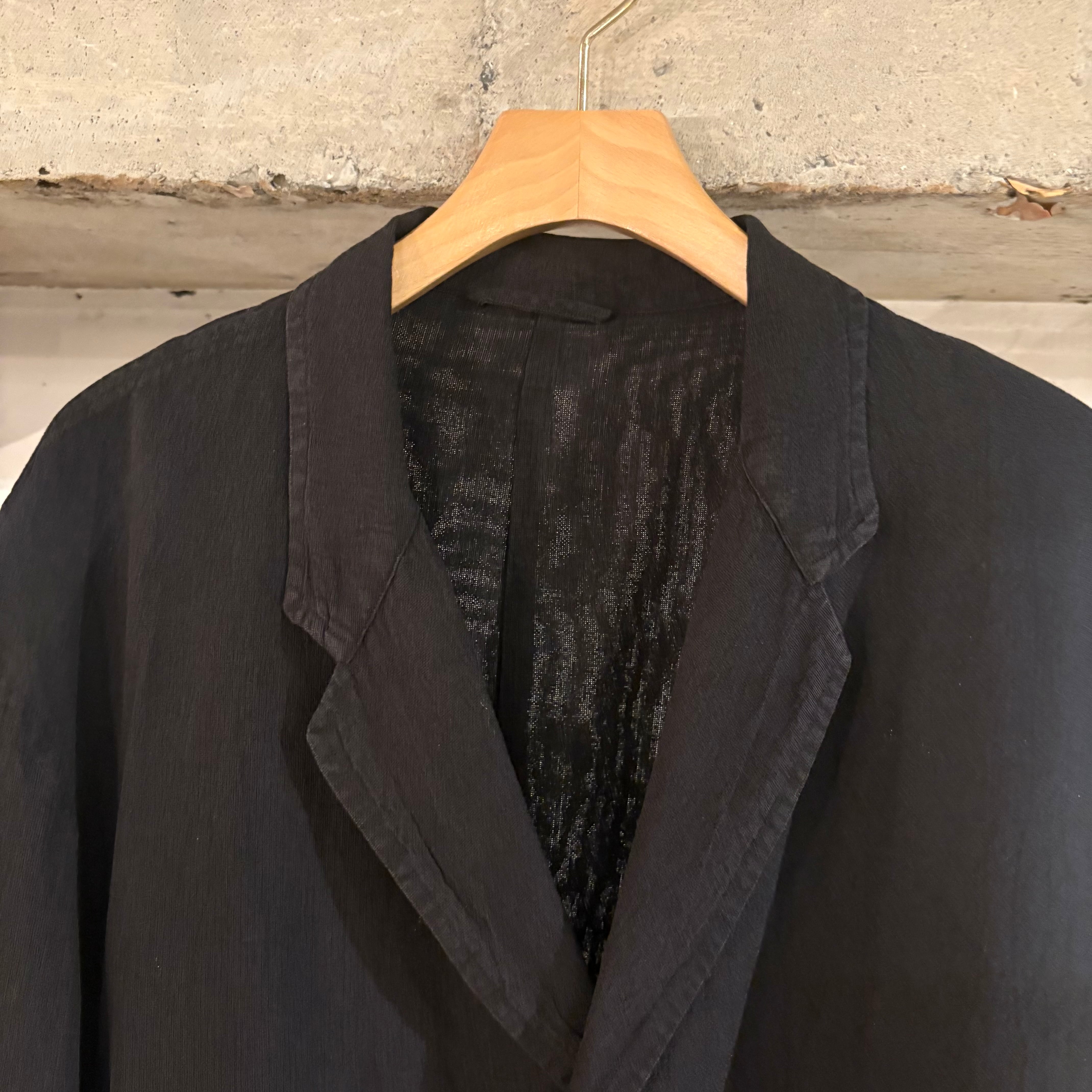 COMOLI(コモリ) シルクコットン ジャケット (D01-01022) FADE BLACK