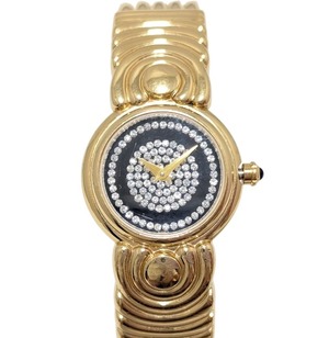 レイモンドウィル 時計 ゴールド GP ラインストーン入り 3767 黒文字盤 ブラックダイヤル レディース ウォッチ ドレスウォッチ RAYMOND WEIL 女性用 QZ 【中古】0828h1840