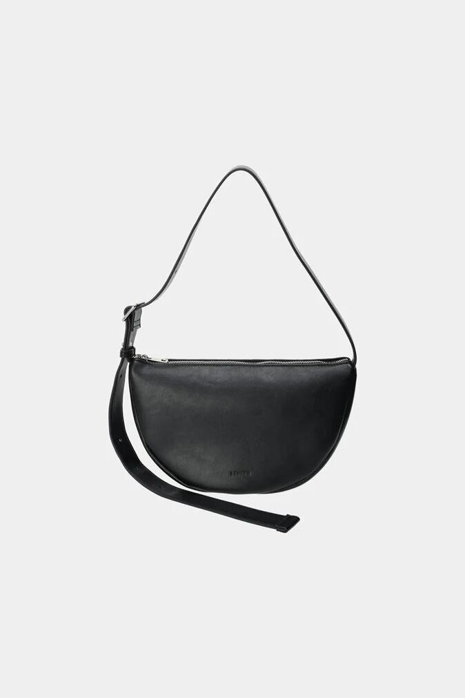 louren half moon leather bag ハーフムーンレザーバッグBlack | planet3rd