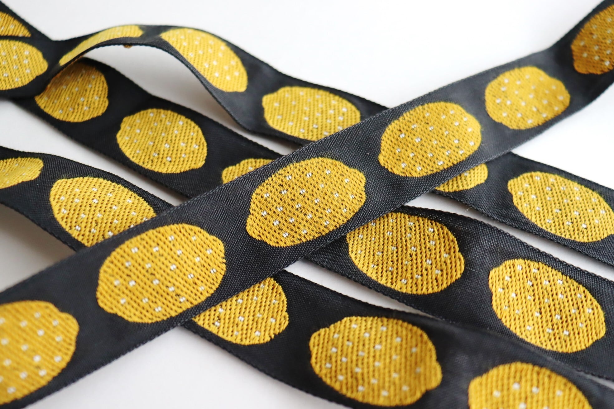 全5色 レモン 25mm幅 チロルリボン | レピヤンリボン