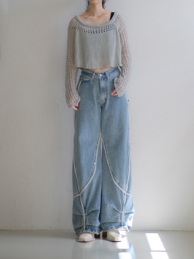 Curve Utility Denim Pants  / BLUE