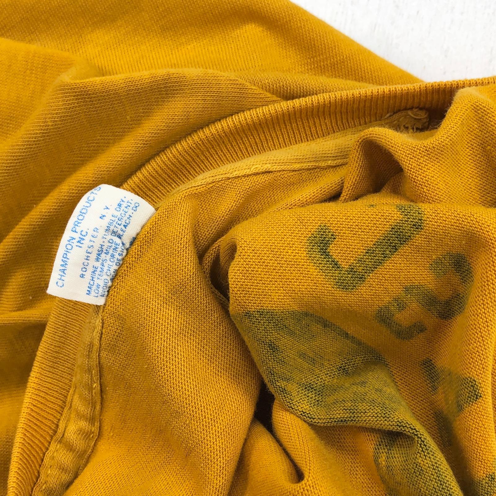 CHAMPION 70年代 USA製 バータグ 後期 染み込み ワンポイント プリント