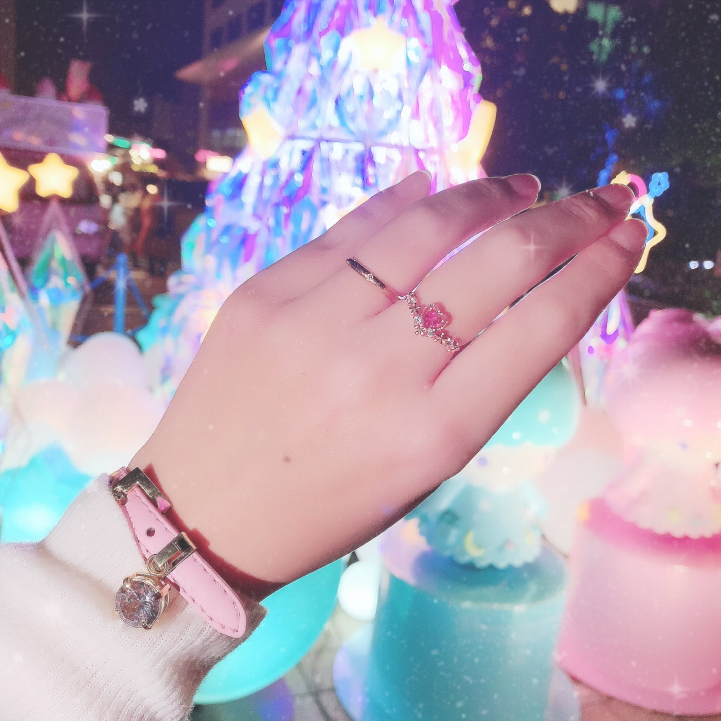 ビジューレザーブレスレット | noyer