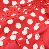 フラメンコ 衣装 ツーピース セットアップ トップス ブラウス ファルダ スカート 赤 白 ドット 水玉 ボランテ フリル 襟 レッド系 ホワイト系 レトロ かわいい ポップ フェス 衣装用 舞台衣装 ダンス 衣装 レディース フラメンコファッション