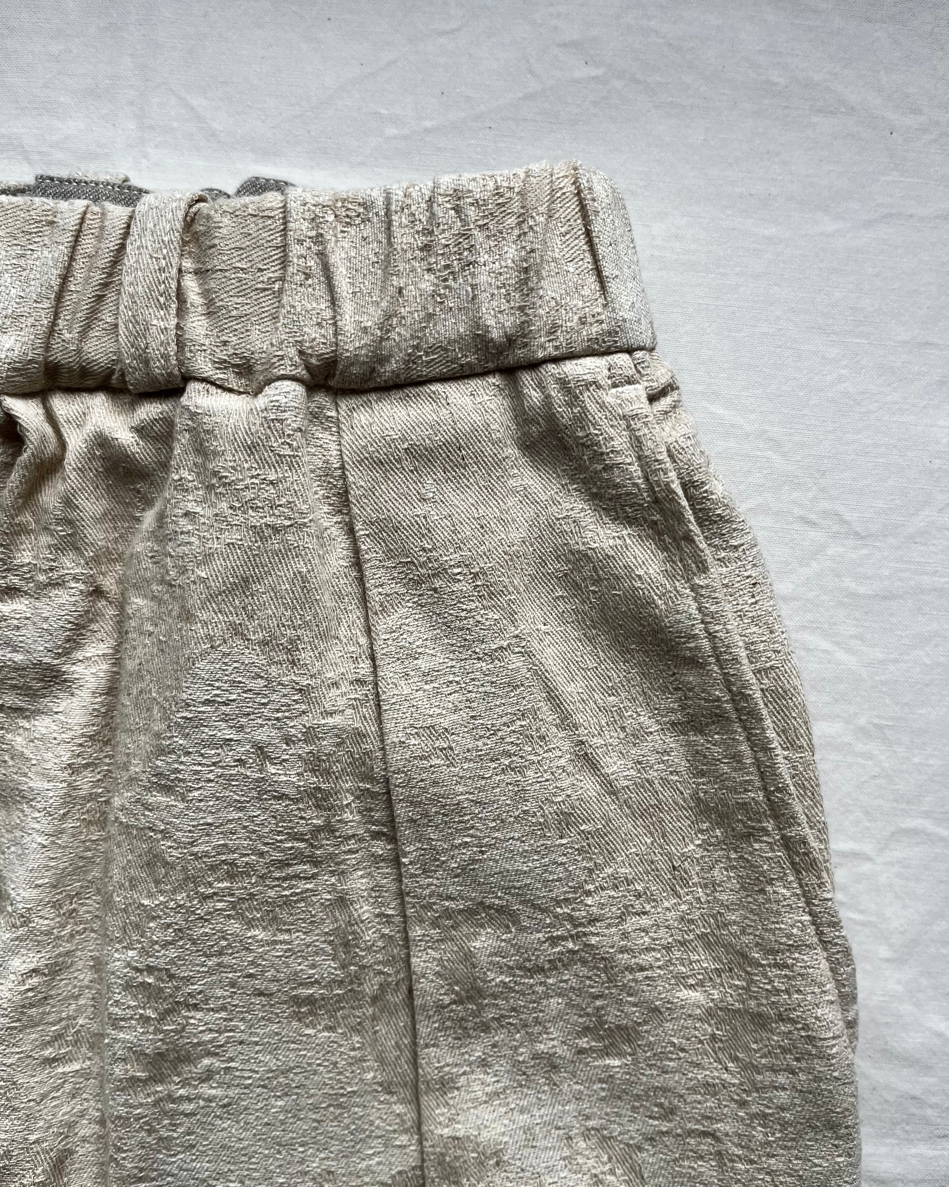 MITTAN｜絹綿麻ジャガードパンツ PT-90 生成 | CORNER_122