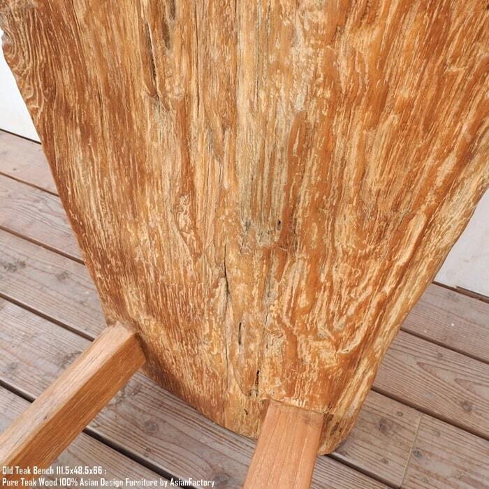 一点物 オールドチーク ベンチ 111.5cm 木製 木 おしゃれ 一点物 オールドチーク ベンチ 111.5cm 木製 木 おしゃれ