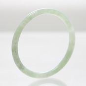 【内径 約62mm】 princess/clear green 翡翠バングル A貨翡翠 jd_bg1236