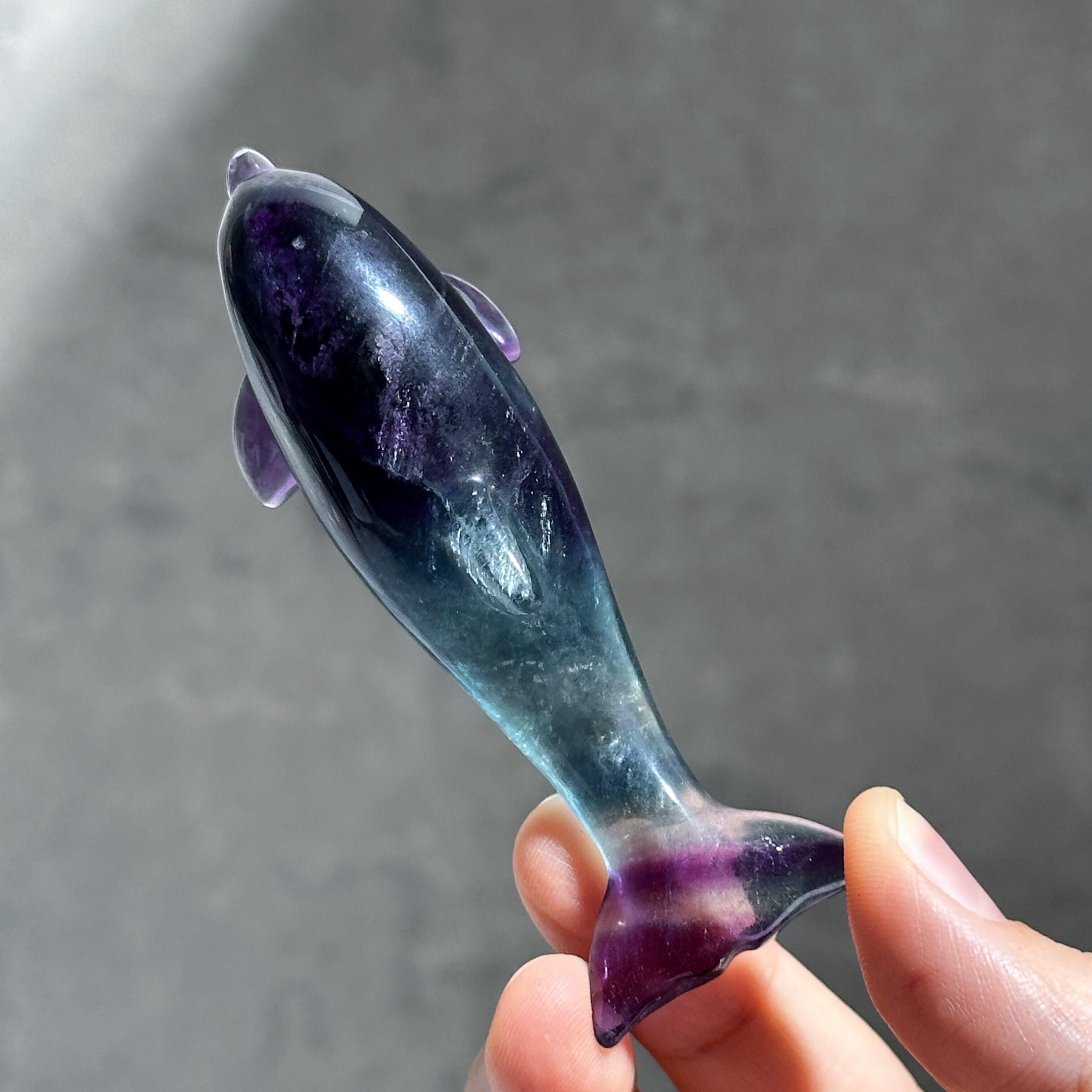 レインボーフローライト イルカ44◇ Fluorite ◇天然石