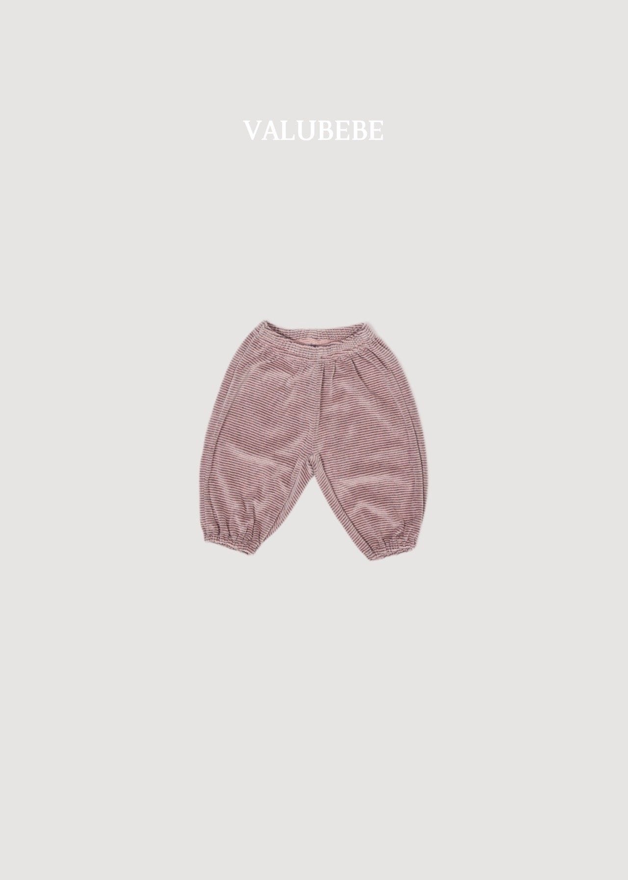 送料無料【予約】/ ベロアストライプパンツ/ valubebe