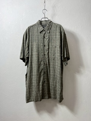 90’s linen blend short sleeve shirt