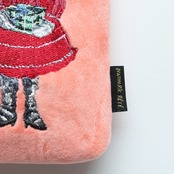 Nathalie Lete Long Purse Gray cat ナタリーレテがま口ポーチロングサイズ ピンク