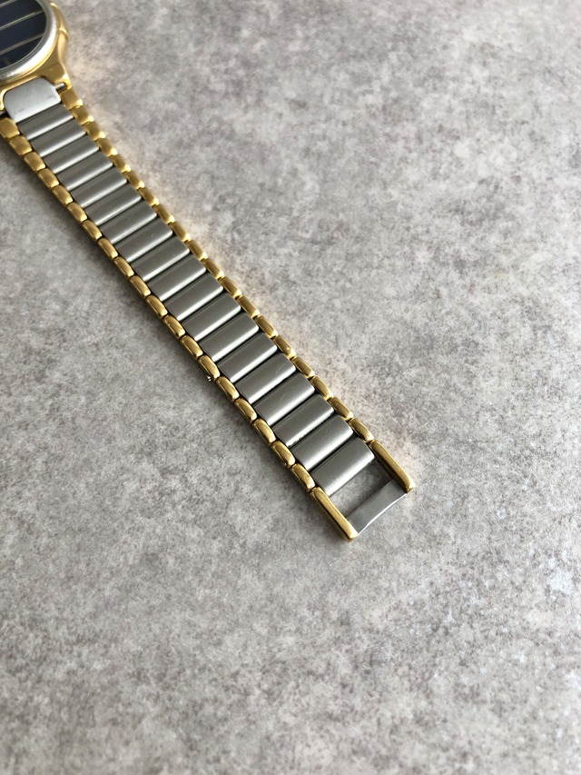 Yves Saint Laurent イヴ・サンローラン 腕時計 シルバー×ブラック YSL ステンレススチール ボーダー vintage ヴィンテージ オールド as4e87