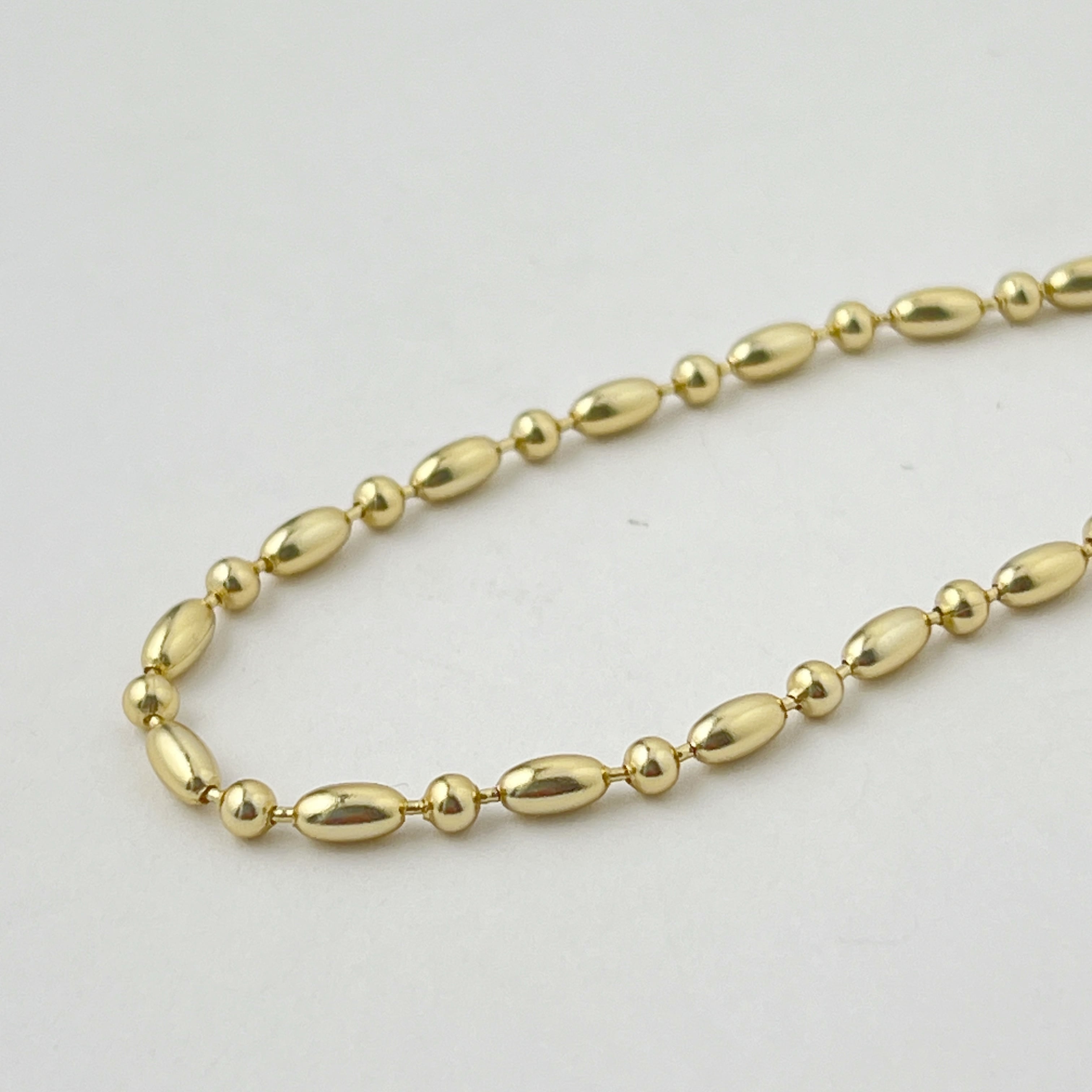 Gold coating 変型 ライス チェーン ブレスレット | 【公式通販】鎌倉