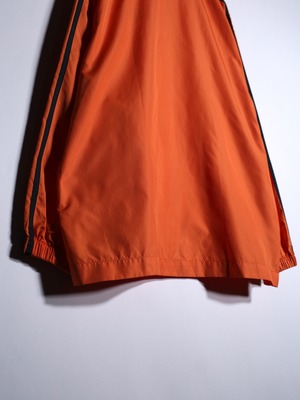 ”adidas” 刺繍 orange×black nylon jacket