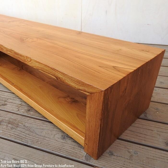 スキャンティーク チーク無垢材 テレビボード テレビ台 180cm】 超低い