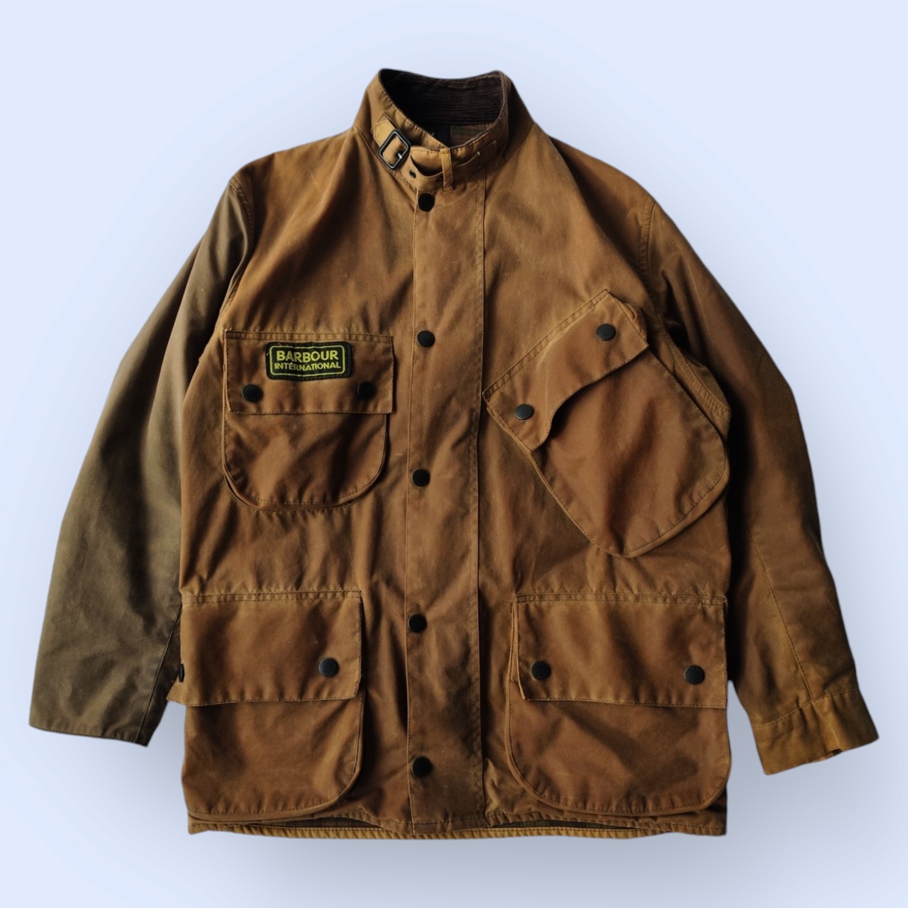 Barbour INTERNATIONAL バブアー インターナショナル38 ブラウン ジャケット オイルドジャケット ユーロ 古着 ライダース
