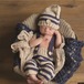 ニューボーンフォト newborn photo にも♡ ニット サロペット ニット帽 セット 新生児 写真撮影 衣装 小物 インスタ映え フォトジェニック 撮影 プロップス コスプレ ハロウィン HELLOWEEN おしゃれ 可愛い 個性的