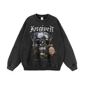 VINTAGE ストリート 花と髑髏 パーカー/スウェット T745