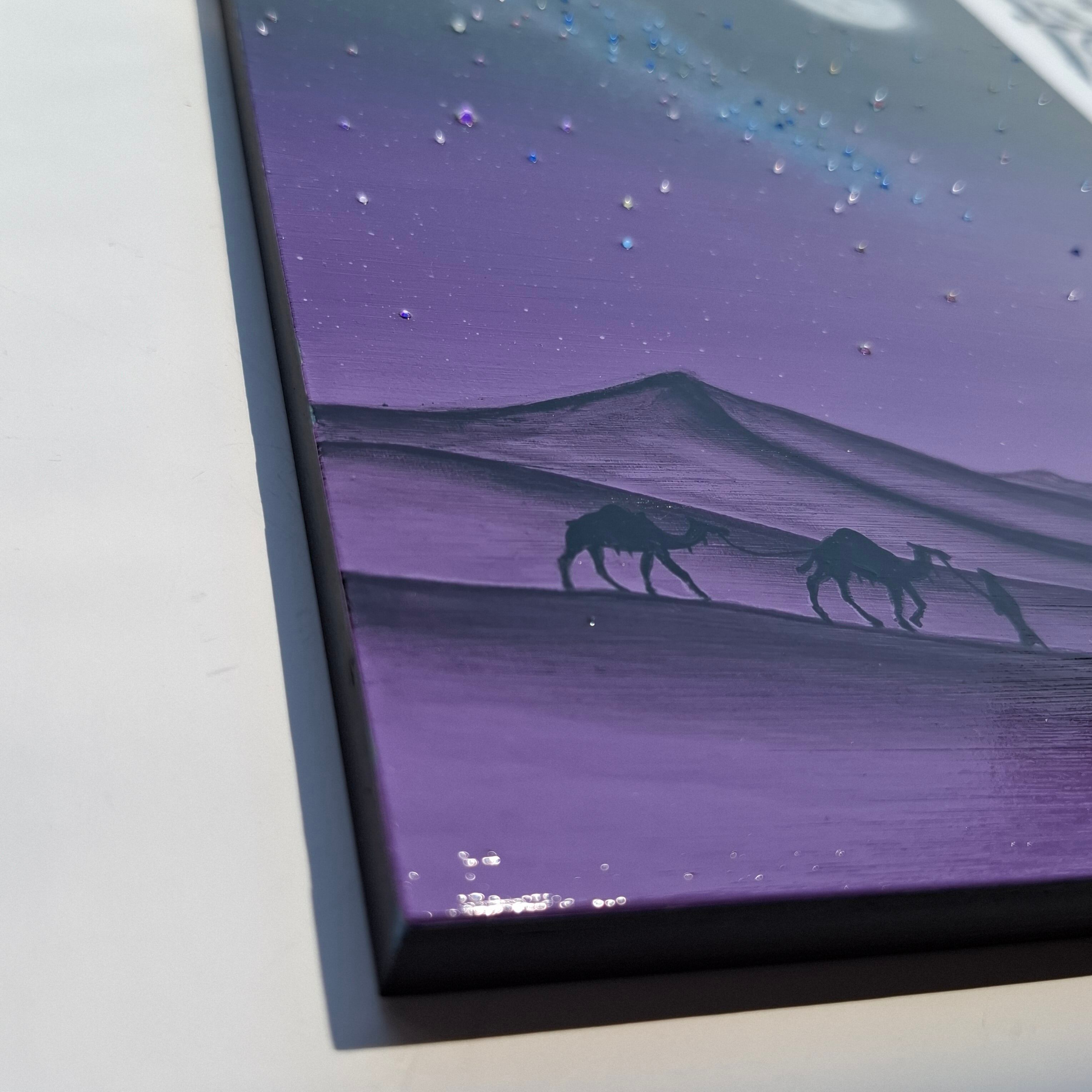 月夜の砂漠(らくだ) | ナイトジュエルアートJaam