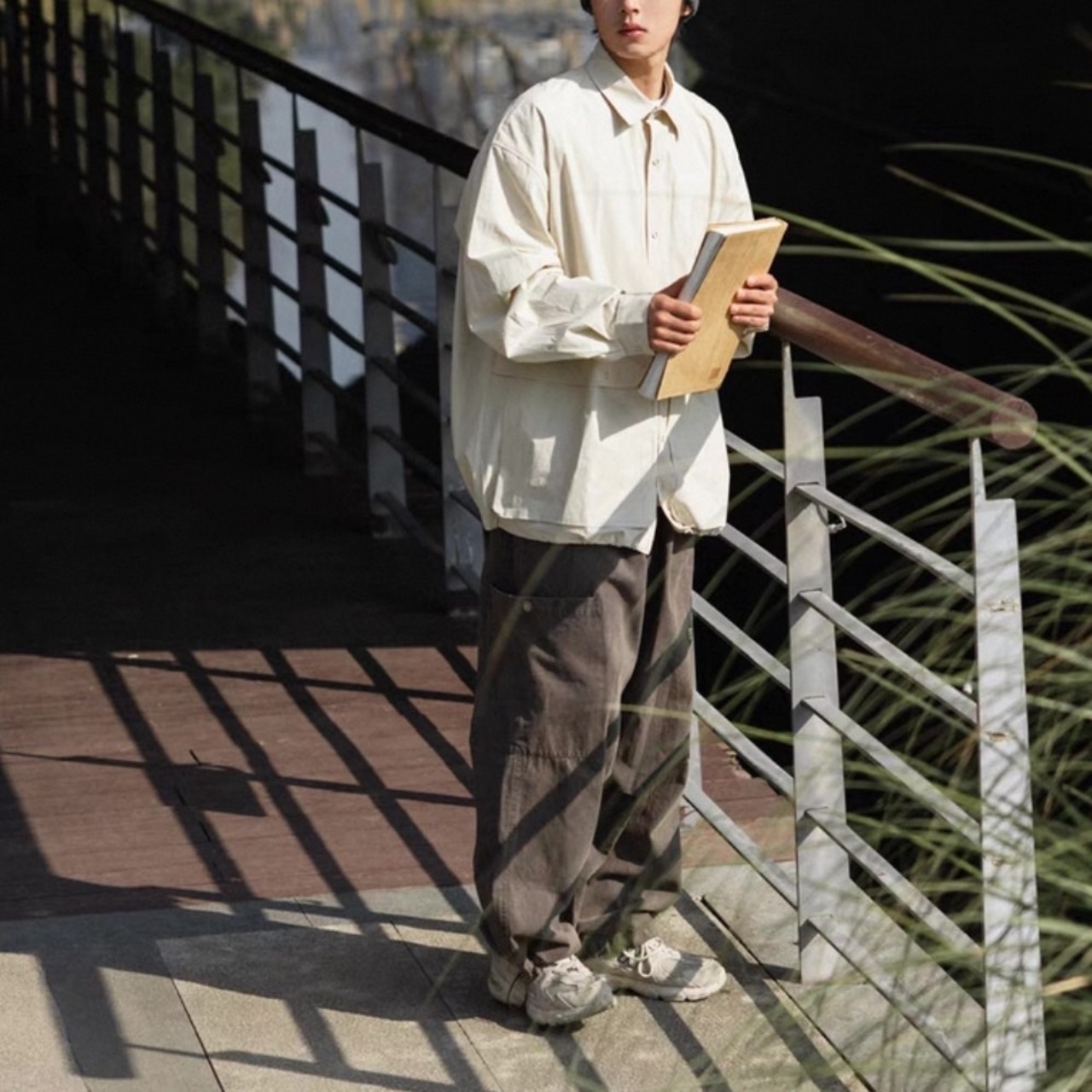 Button-down drawcord shirt 0302 - 14