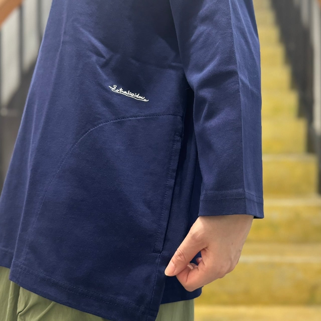 快晴堂 - Girl's Tシャツ／ONE釦・7分袖Tシャツ | clever elephant