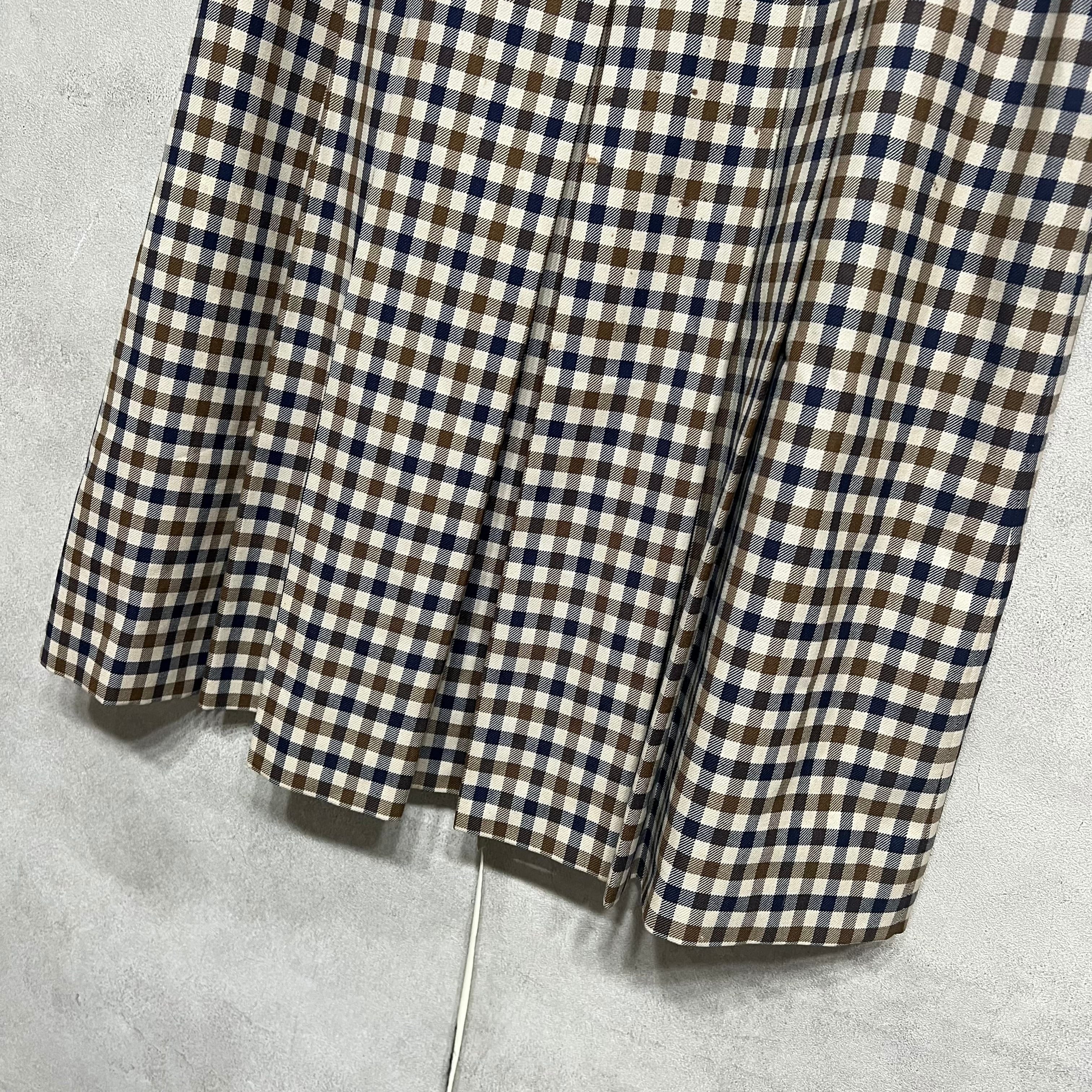 Aquascutum リバーシブル プリーツスカート 英国製  vintage