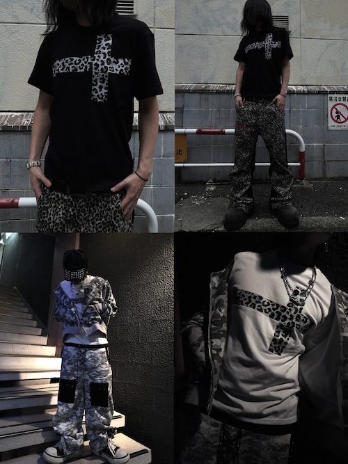 【PLANET STUDIO】Leopard Cross T-shirt 【PLANET STUDIO】Leopard Cross T-shirt