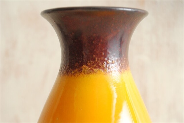 西ドイツ製 ヴィンテージ U Keramik 陶器の花瓶 Fat Lava 花器