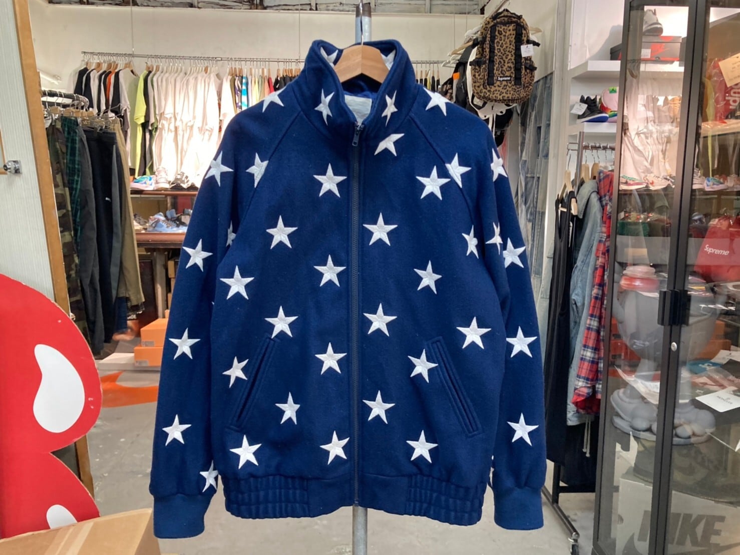 SUPREME STARS ZIP STADIUM JACKET NAVY LARGE 313184 | BRAND BUYERS ...