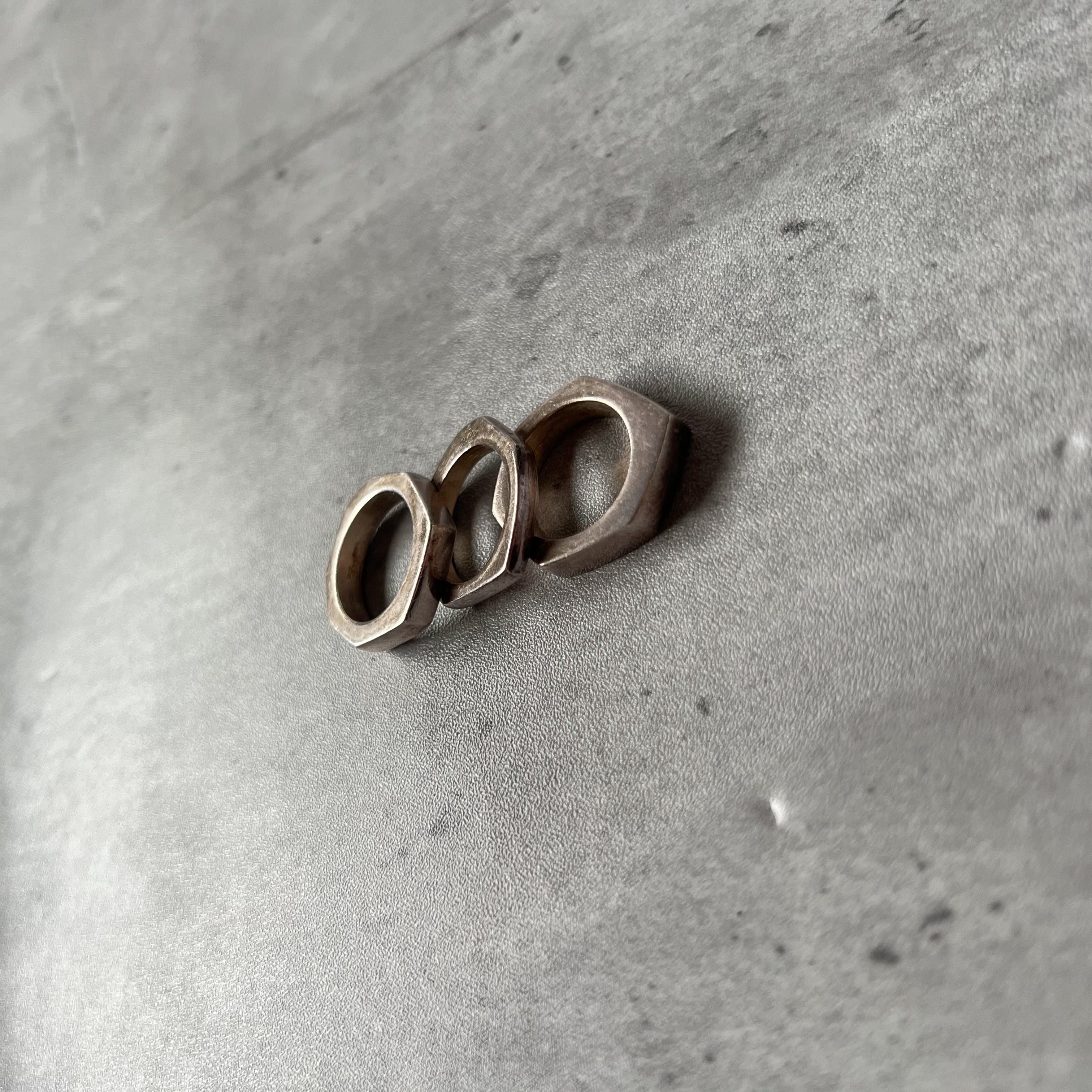 GUCCI” Triple ring silver 925 made in italy グッチ 3連リング